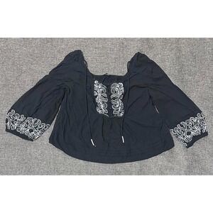 Calligraphie Women's L Peasant Blouse